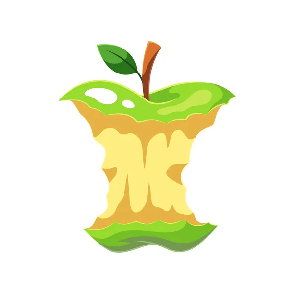 Verde Manzana Fruta Vector — Archivo Imágenes Vectoriales