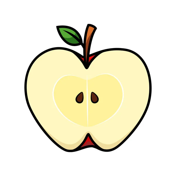 Ilustração Vetor Fruta Apple —  Vetores de Stock