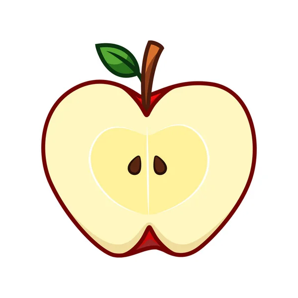 Ilustração Vetor Fruta Apple —  Vetores de Stock