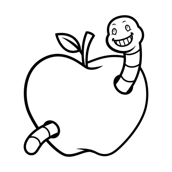 Manzana Fruta Vector — Vector de stock