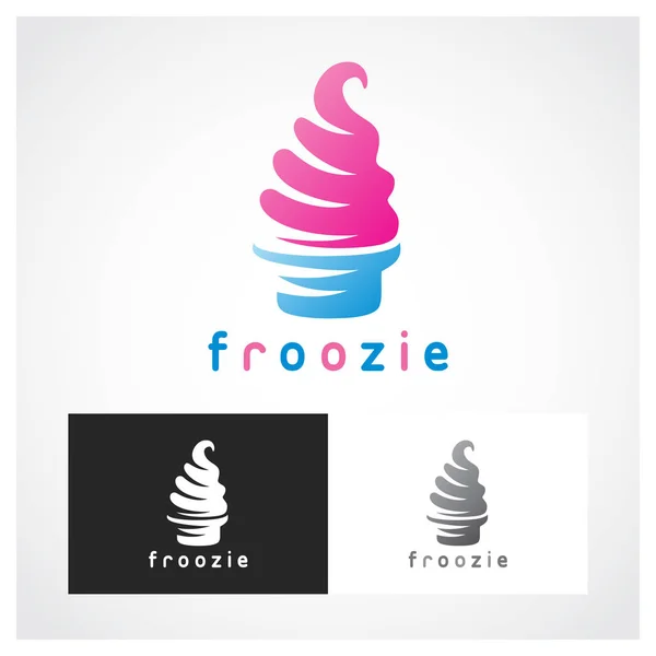 Ice Cream Symbol Logotyp Mall — Stock vektor