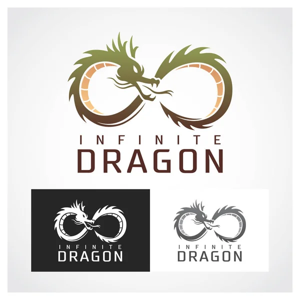 Modelo Logotipo Símbolo Dragão — Vetor de Stock