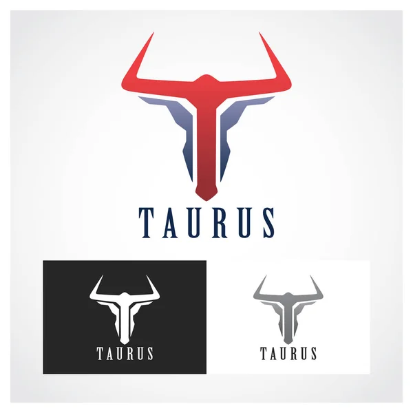 Plantilla Logotipo Símbolo Taurus — Archivo Imágenes Vectoriales