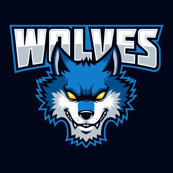 Loups Signe Symbole Logo Vecteur — Image vectorielle