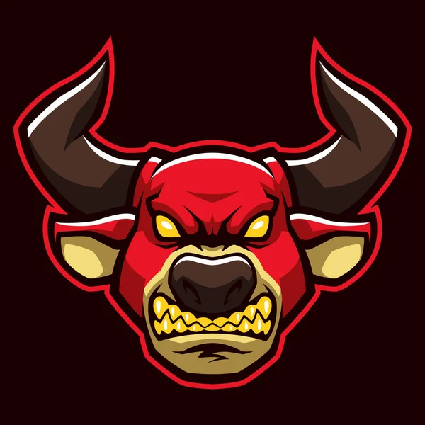 Mad Bulls Sign Symbol Logo Vector — Stock Vector
