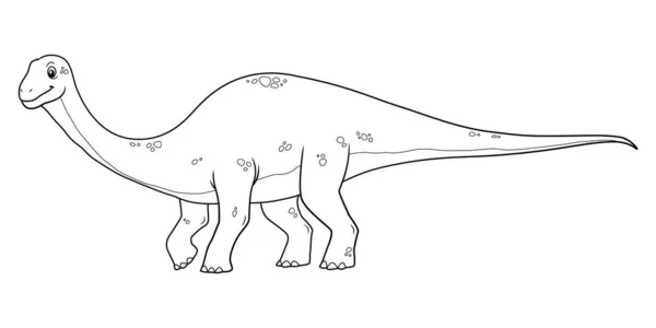 Diplodocus Cartoon Dinosaurs Illustration — стоковый вектор