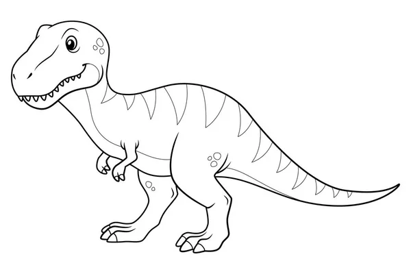 Tyranozaur Rex Cartoon Illustration — Wektor stockowy