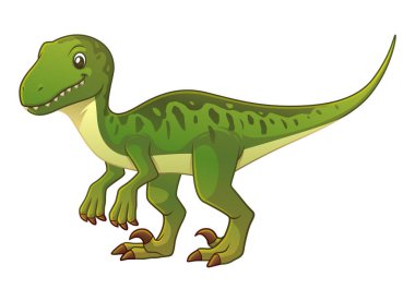 Velociraptor Karikatür Dinozorları Çizimi