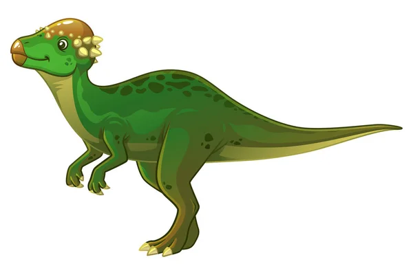 Pachycephalosaurus Dibujos Animados Dinosaurios Ilustración — Archivo Imágenes Vectoriales