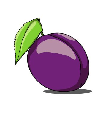 Beyaz arkaplanda izole erik