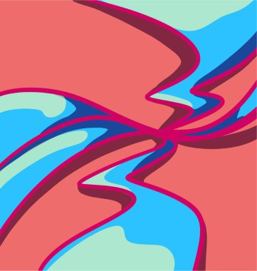 Geçiş çizgilerinin soyut dalgalı arkaplanı 