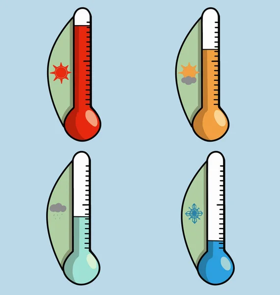 Sıcak ve serin soğuklar için ikonlar