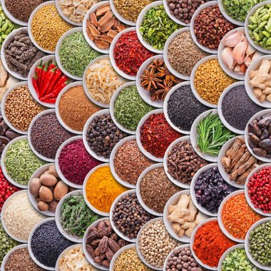 Baharat ve otlar ile sorunsuz doku