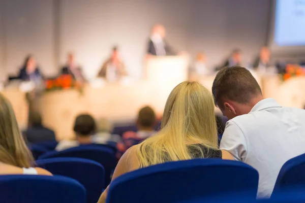 Audience in lecture hall participating at business conference. — Stock Photo, Image