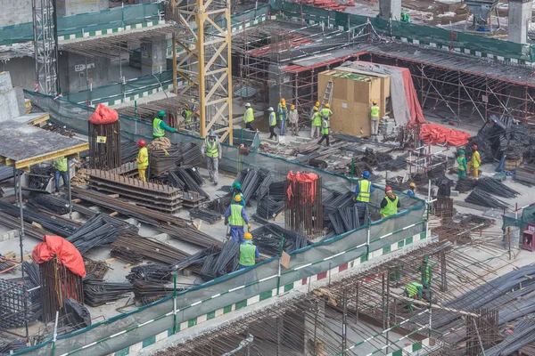 Obras de construção de edifícios modernos. — Fotografia de Stock