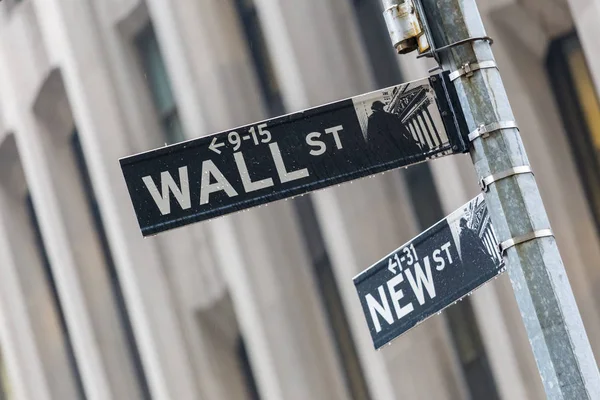 Wall street, Nueva York, Estados Unidos . — Foto de Stock