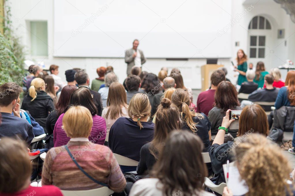 Audience in the lecture hall.