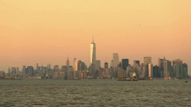 New York Şehri Manhattan şehir merkezi silueti