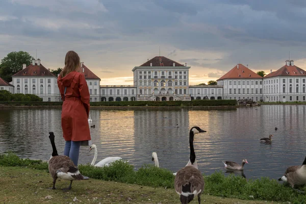 Драматические пейзажи дворца Нимфенбург в Мюнхене. — стоковое фото