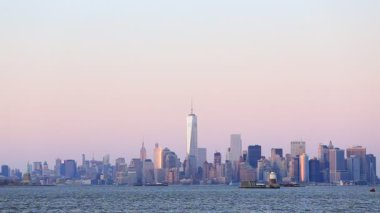 New York Şehri Manhattan şehir merkezi silueti