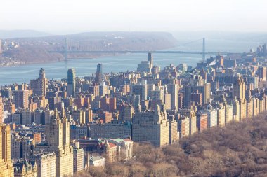 Yukarı Batı Yakası ve George Washington Köprüsü 'nün hava manzarası