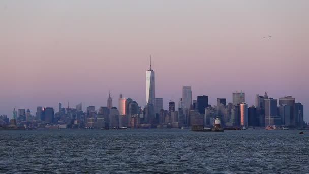 Nova Iorque Manhattan skyline centro da cidade — Vídeo de Stock