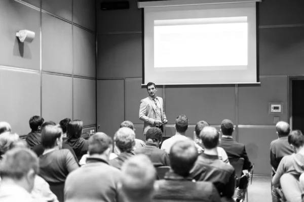 Business speaker giving a talk at business conference event. — Stock Photo, Image