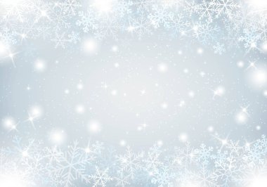 Kar ve kar taneleri ile kış arkaplanı