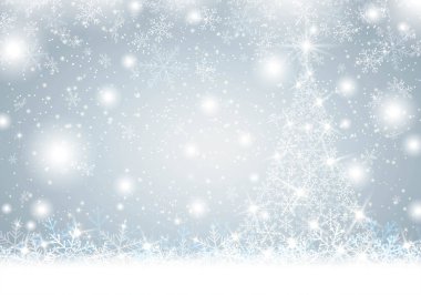 Kar tanesi Noel ağacı kış arka plan üzerinde