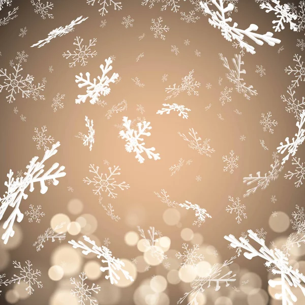 Fondo de invierno con copos de nieve que caen — Archivo Imágenes Vectoriales