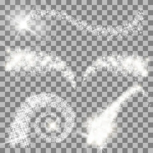 Vektör sihirli glitter yıldız kümesi