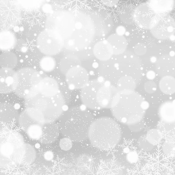 Winter Hintergrund mit Schnee und Schneeflocke — Stockvektor