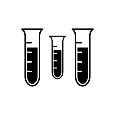 Test tüpü simgesi düz