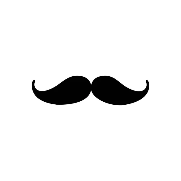 Icono de bigote plano — Vector de stock