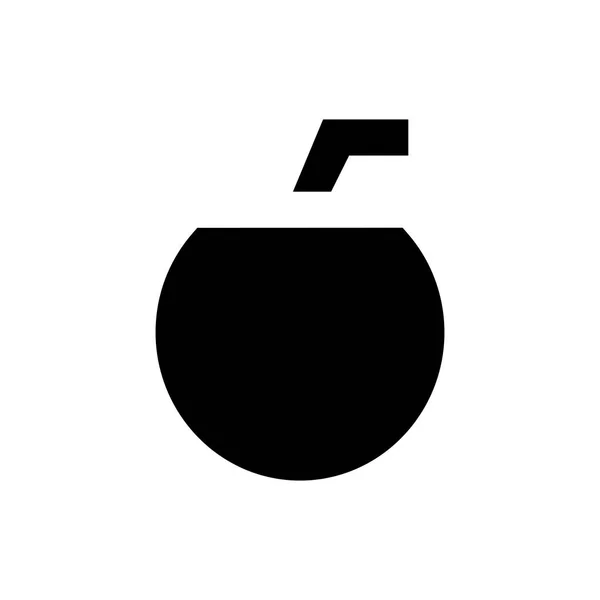 Icona di cocco piatto — Vettoriale Stock