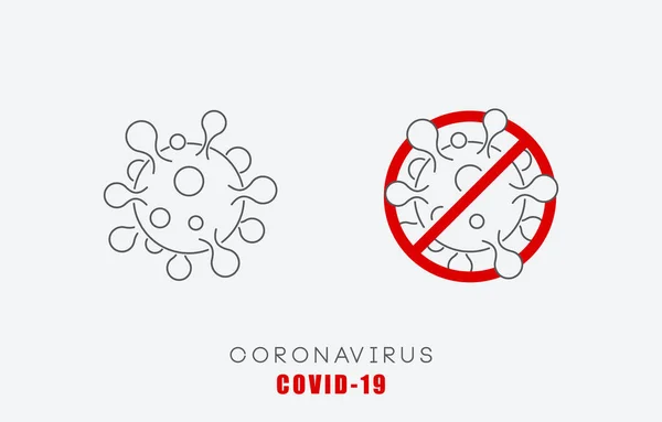 Parem Propagação Símbolo Coronavírus — Vetor de Stock