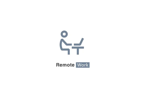 Remote Work Icon Work Home Concept Royalty Free Stock Illustrations