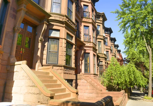 Brownstone houses in New York City