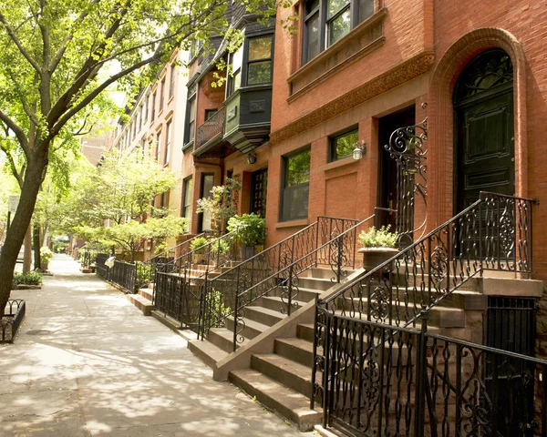 Brownstone houses in New York City