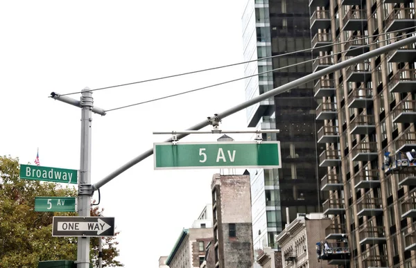 Fifth Avenue road sign, New York City