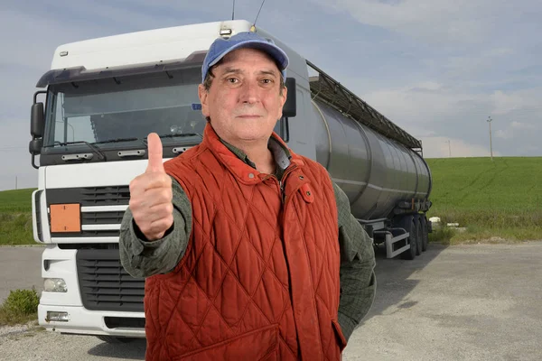 Truck Driver with thumb up
