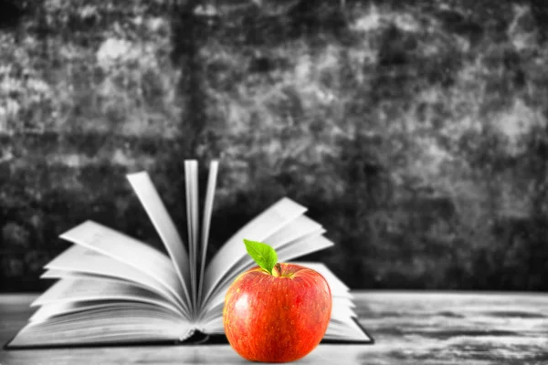Apple and book for back to school concept