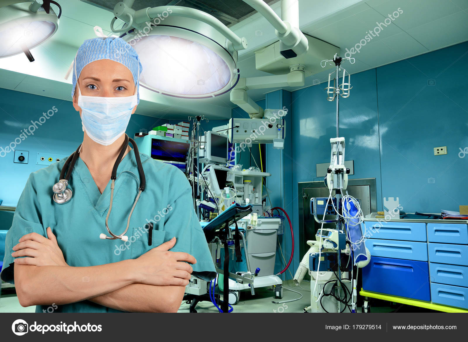 woman anesthesiologist doctor operating room stock photo katy89