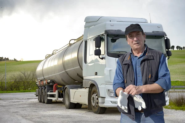 Truck driver on the road