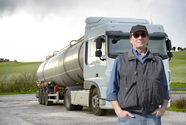 Truck driver on the road