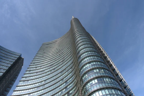 Low angle view of skyscrapers in Milan, Italy