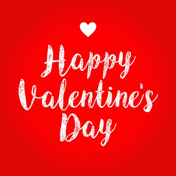 Ilustracja wektorowa dzień szczęśliwy valentine z sercem na czerwonym tle — Wektor stockowy