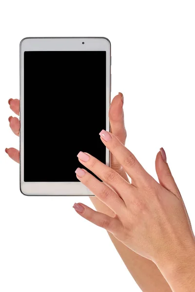 Hand Holding a Tablet — Stock Photo, Image