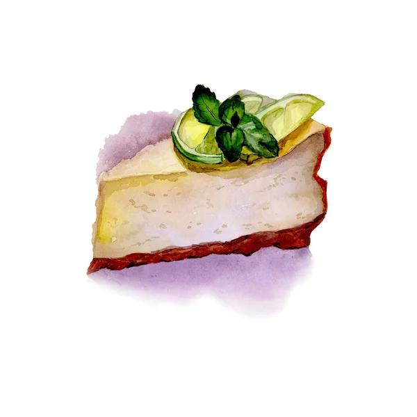 Limonlu turtanın suluboya parçası