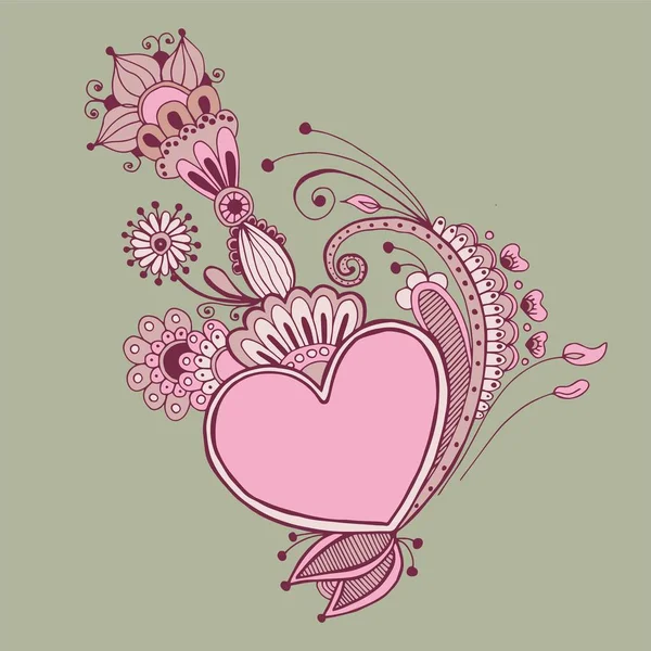 Valentines Day Heart Ornament Stock Illustration — Stock Vector